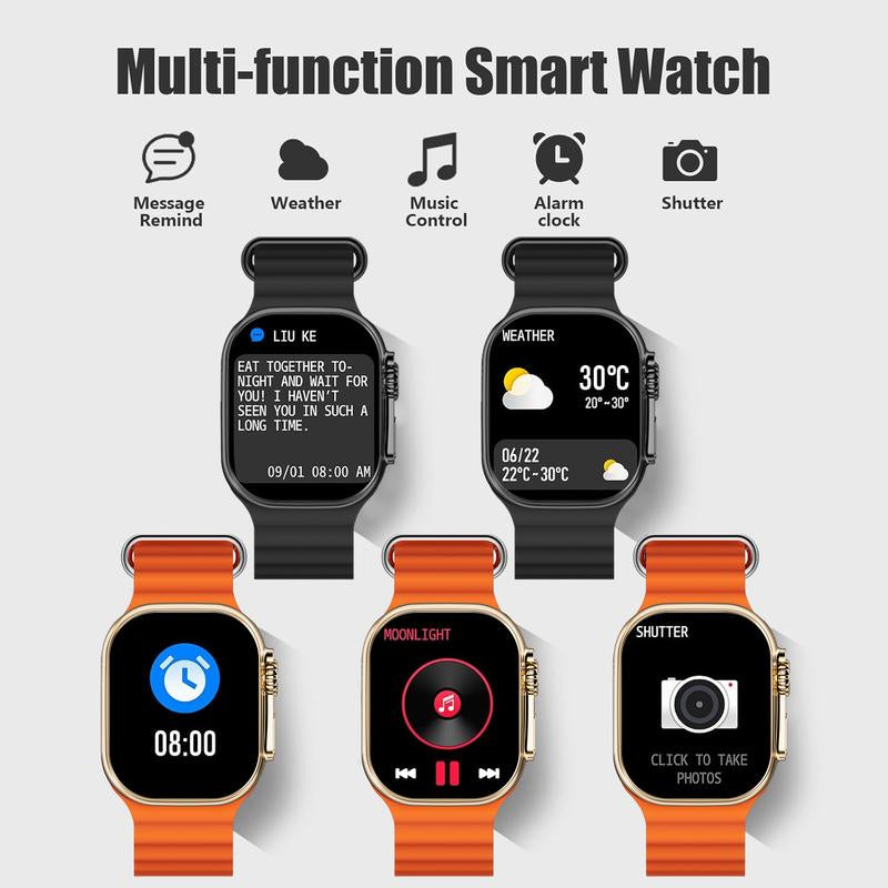 2026 Smart Watch for Men Women, Upgraded Smartwatch(Answer/Make Call), 2.02"HD Fitness Watch Wit 100+ Sport Modes, IP67 Waterproof, Fitness Tracker Watch with Calls/Messages/Notifications, with 7 Watch Bands