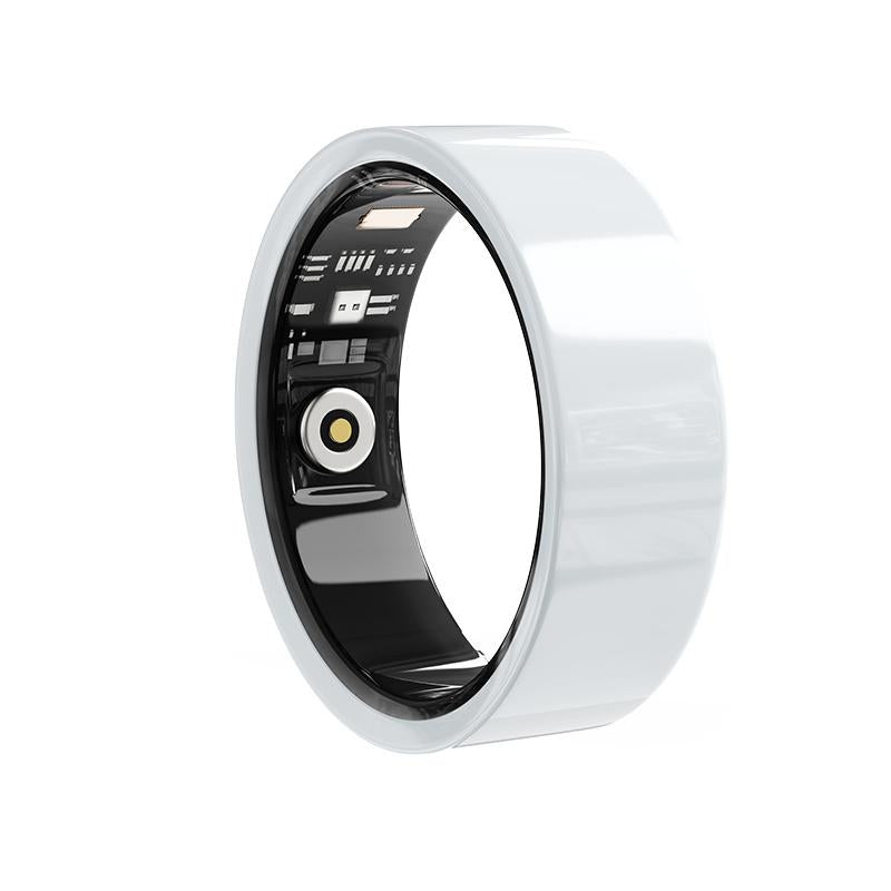 Ceramic Smart Ring, Fitness & Activity Tracker, Sleep and Heart Rate Monitoring, Female Menstrual Cycle Tracking, IP68 Waterproof, Compatible with Ios and Android. No Subscription Required. Stylish Minimalist Design—Perfect Holiday Gift for Women.