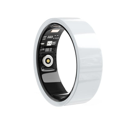 Ceramic Smart Ring, Fitness & Activity Tracker, Sleep and Heart Rate Monitoring, Female Menstrual Cycle Tracking, IP68 Waterproof, Compatible with Ios and Android. No Subscription Required. Stylish Minimalist Design—Perfect Holiday Gift for Women.