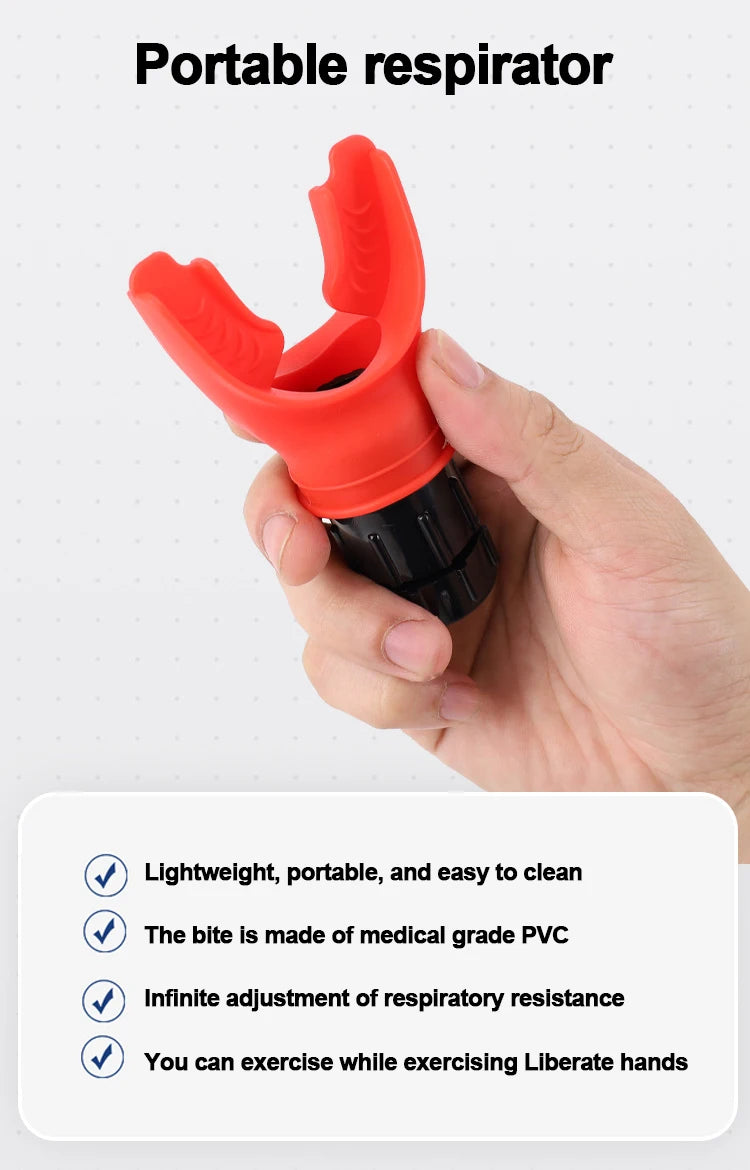 New Design Resistance Lung Breath Trainer Foodgrade Silicon Breathing Trainer