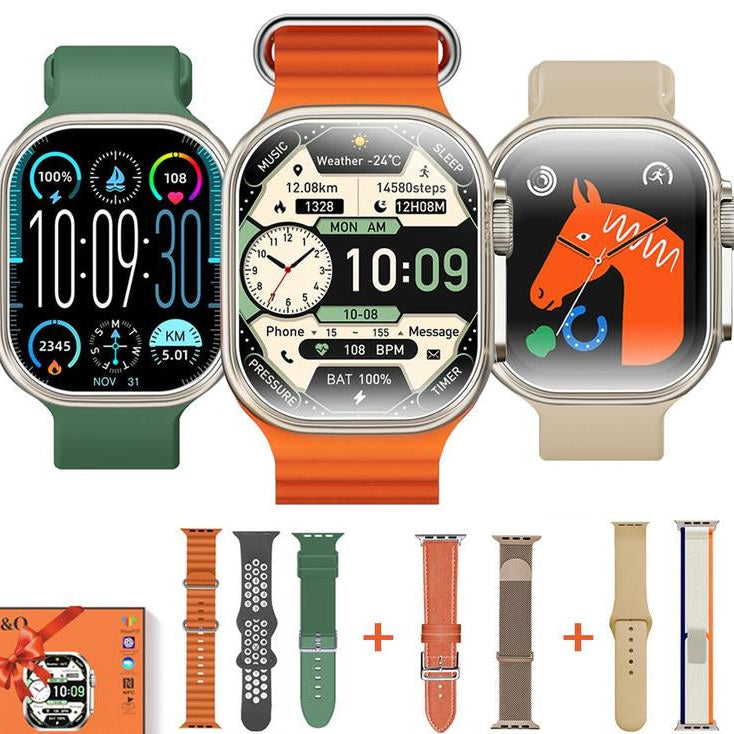 2026 Smart Watch for Men Women, Upgraded Smartwatch(Answer/Make Call), 2.02"HD Fitness Watch Wit 100+ Sport Modes, IP67 Waterproof, Fitness Tracker Watch with Calls/Messages/Notifications, with 7 Watch Bands