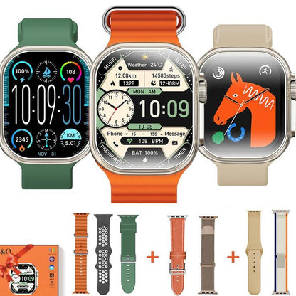 2026 Smart Watch for Men Women, Upgraded Smartwatch(Answer/Make Call), 2.02"HD Fitness Watch Wit 100+ Sport Modes, IP67 Waterproof, Fitness Tracker Watch with Calls/Messages/Notifications, with 7 Watch Bands